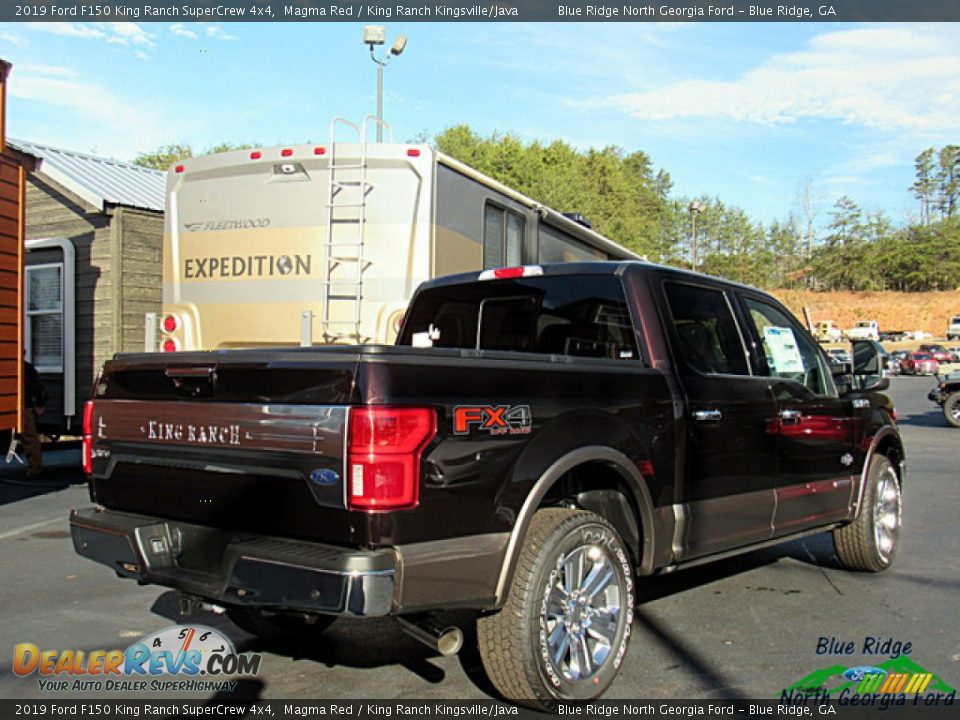2019 Ford F150 King Ranch SuperCrew 4x4 Magma Red / King Ranch Kingsville/Java Photo #5
