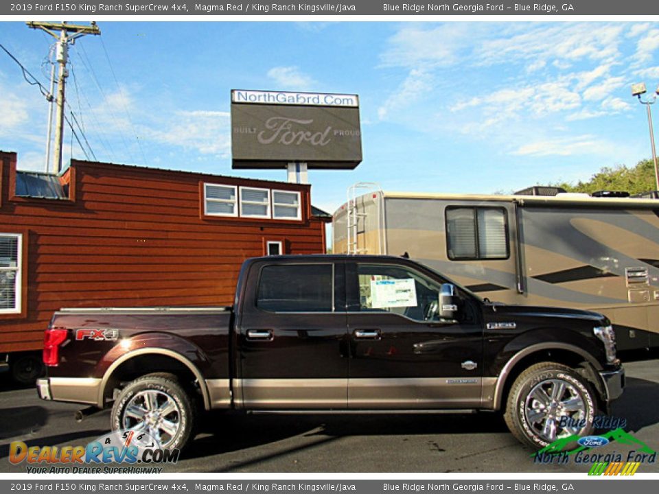 2019 Ford F150 King Ranch SuperCrew 4x4 Magma Red / King Ranch Kingsville/Java Photo #6