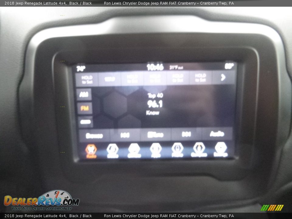 2018 Jeep Renegade Latitude 4x4 Black / Black Photo #17