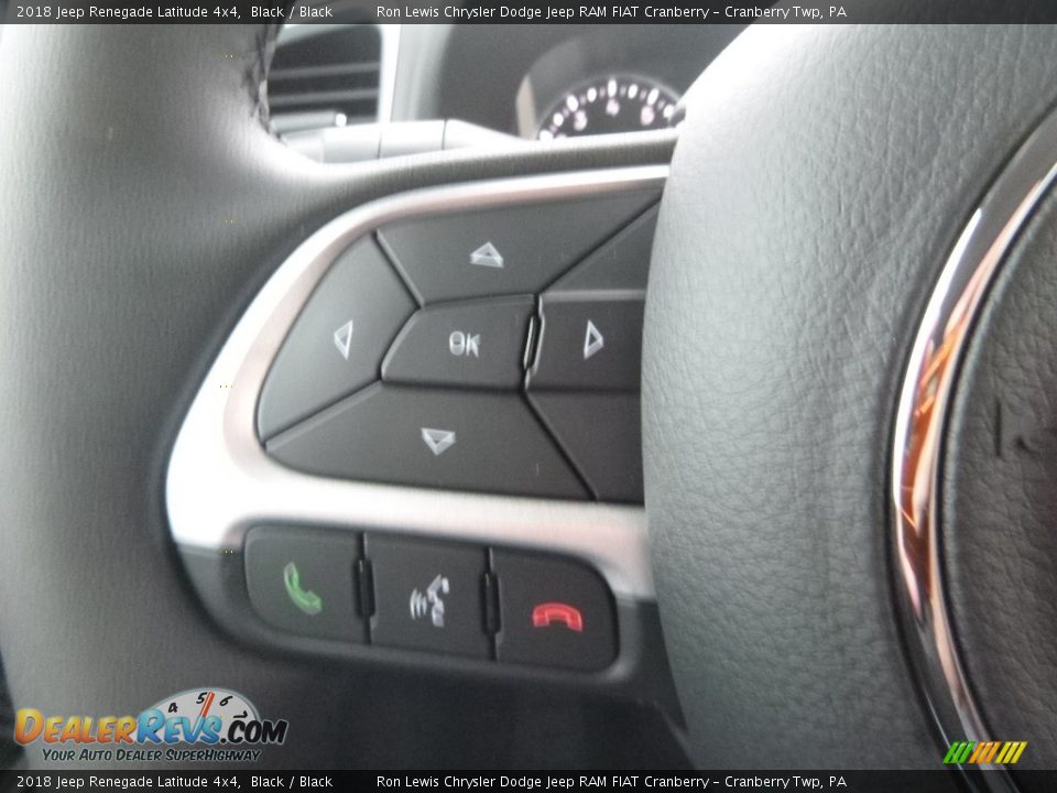 2018 Jeep Renegade Latitude 4x4 Black / Black Photo #20
