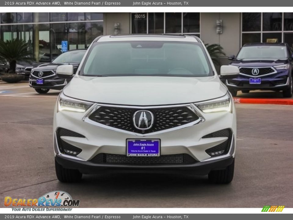 2019 Acura RDX Advance AWD White Diamond Pearl / Espresso Photo #2