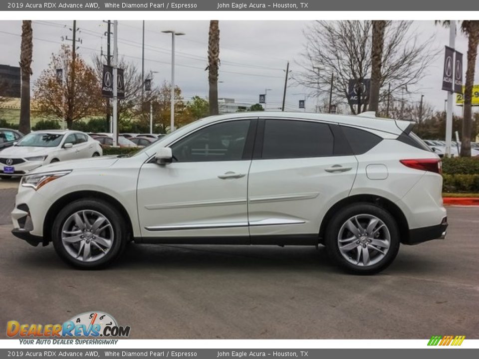 2019 Acura RDX Advance AWD White Diamond Pearl / Espresso Photo #4