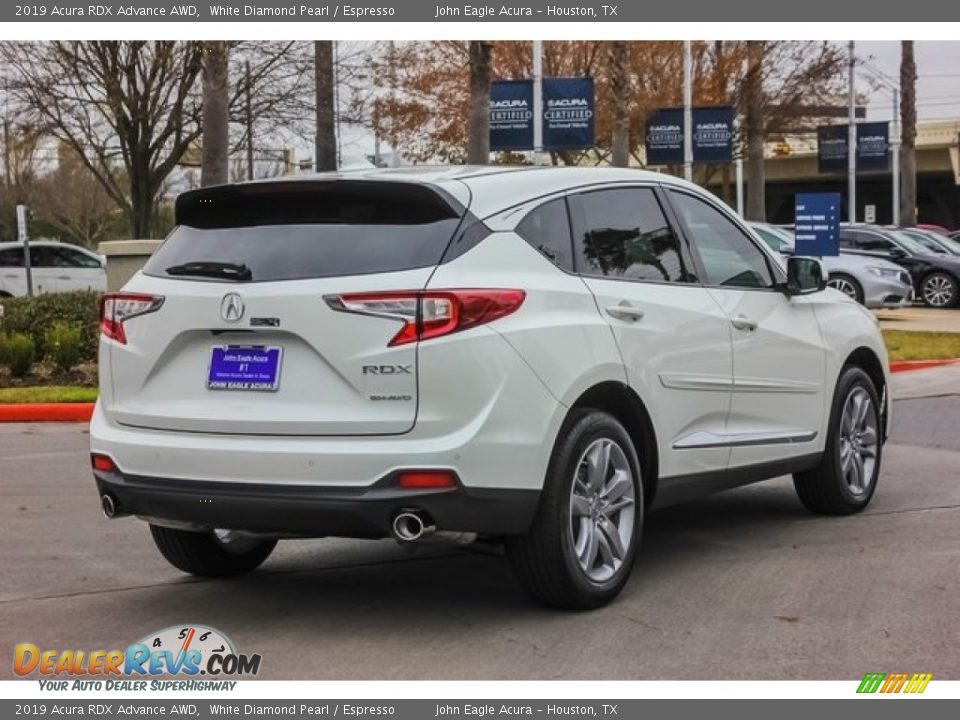 2019 Acura RDX Advance AWD White Diamond Pearl / Espresso Photo #7