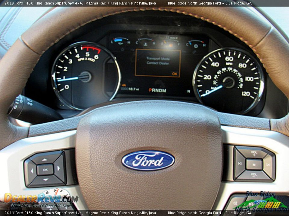 2019 Ford F150 King Ranch SuperCrew 4x4 Magma Red / King Ranch Kingsville/Java Photo #18