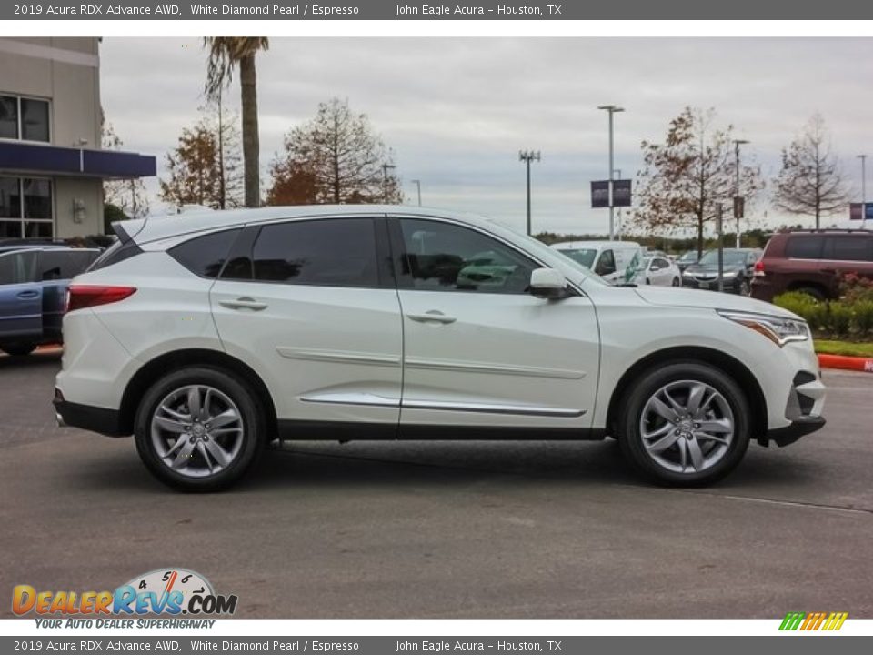 2019 Acura RDX Advance AWD White Diamond Pearl / Espresso Photo #8