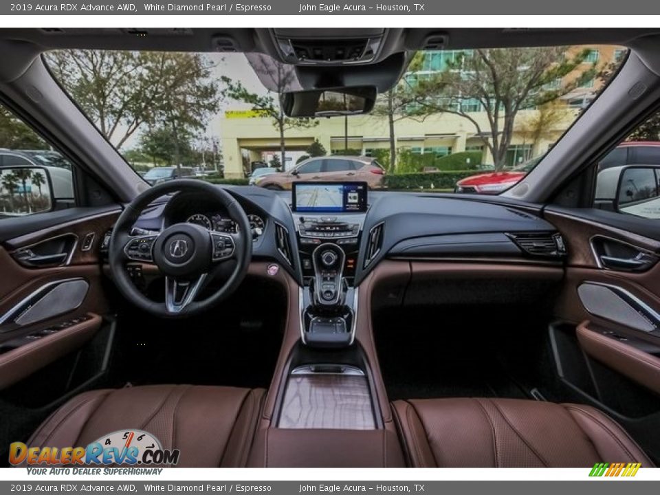 2019 Acura RDX Advance AWD White Diamond Pearl / Espresso Photo #9