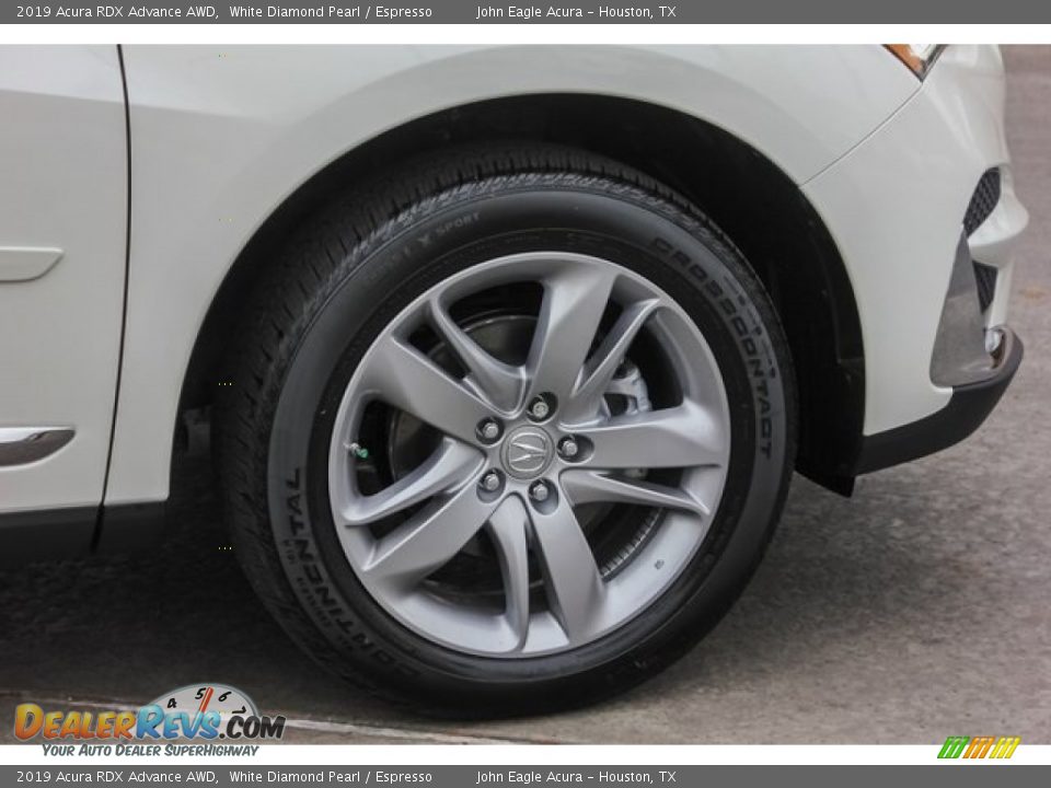 2019 Acura RDX Advance AWD White Diamond Pearl / Espresso Photo #10