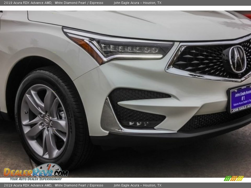2019 Acura RDX Advance AWD White Diamond Pearl / Espresso Photo #11