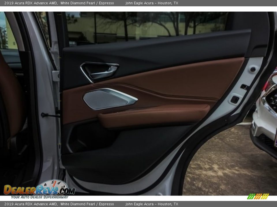 2019 Acura RDX Advance AWD White Diamond Pearl / Espresso Photo #22