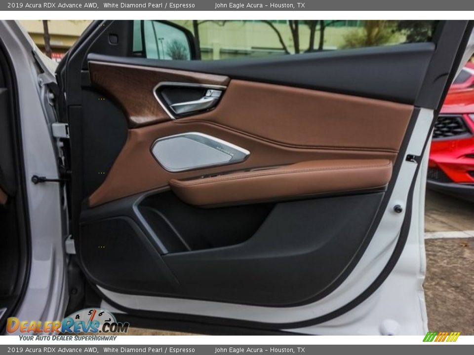 2019 Acura RDX Advance AWD White Diamond Pearl / Espresso Photo #25