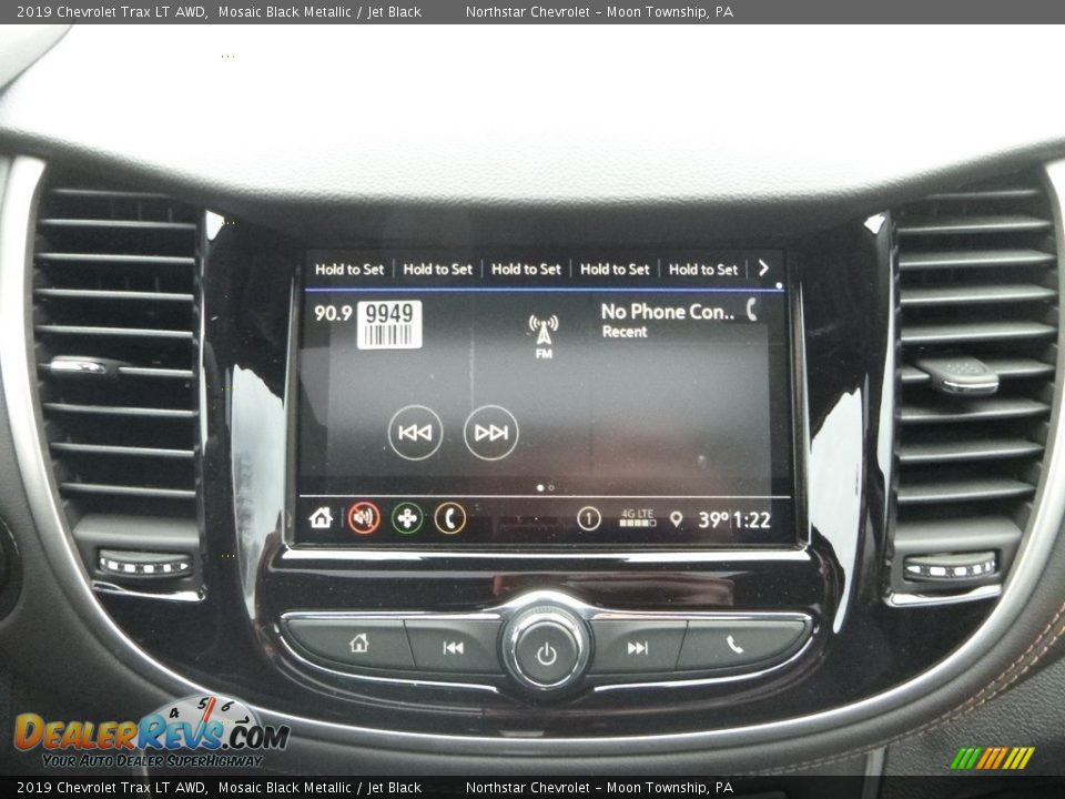 2019 Chevrolet Trax LT AWD Mosaic Black Metallic / Jet Black Photo #17