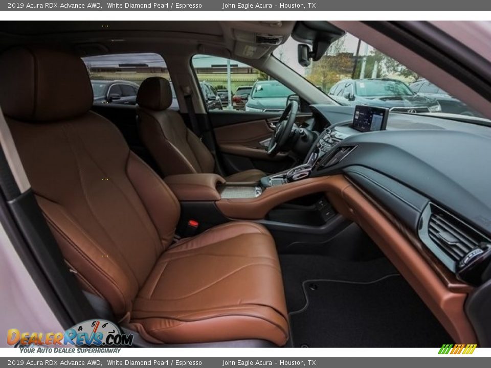 2019 Acura RDX Advance AWD White Diamond Pearl / Espresso Photo #26