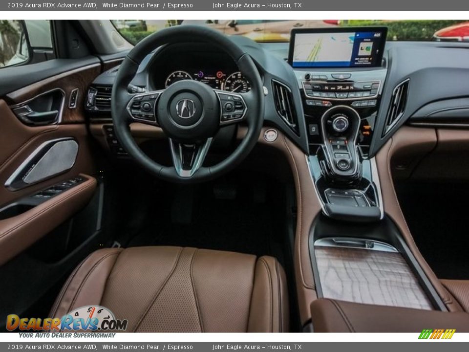 2019 Acura RDX Advance AWD White Diamond Pearl / Espresso Photo #28