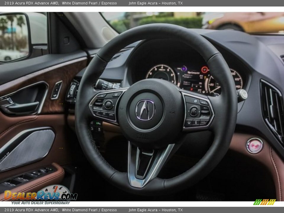 2019 Acura RDX Advance AWD White Diamond Pearl / Espresso Photo #29