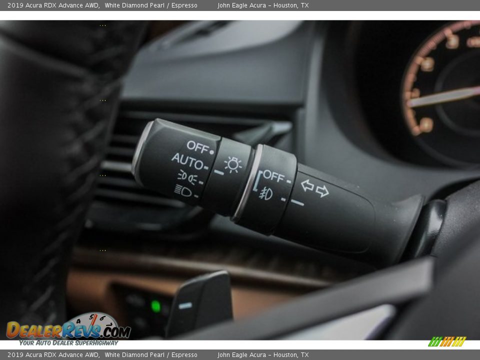 2019 Acura RDX Advance AWD White Diamond Pearl / Espresso Photo #36