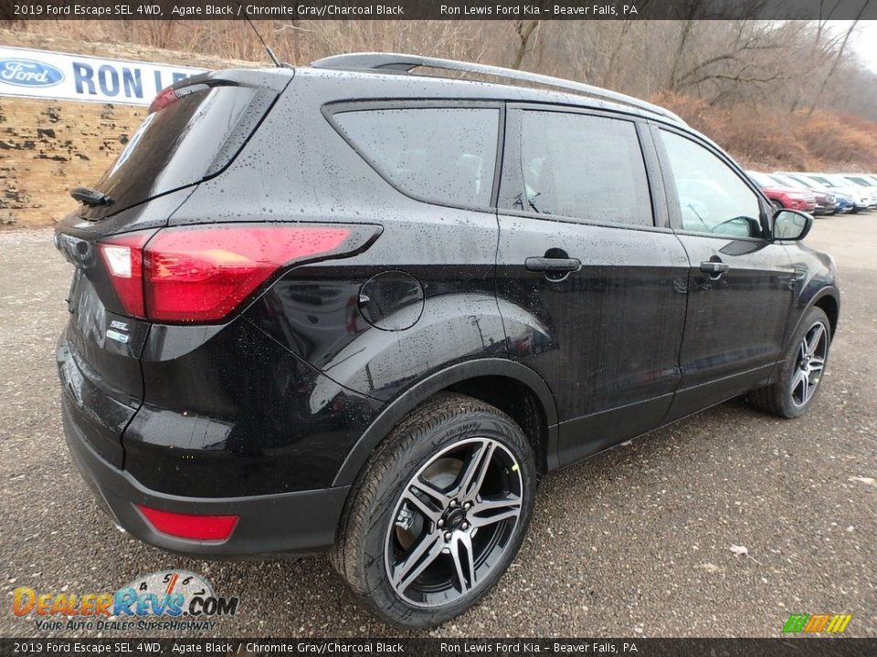 2019 Ford Escape SEL 4WD Agate Black / Chromite Gray/Charcoal Black Photo #2