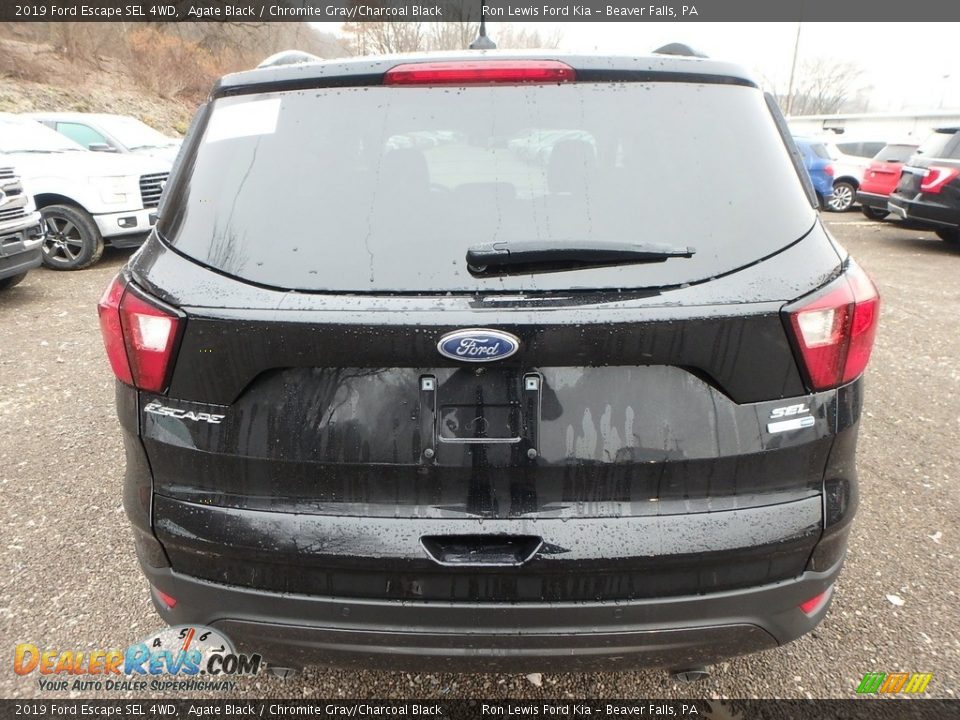 2019 Ford Escape SEL 4WD Agate Black / Chromite Gray/Charcoal Black Photo #3
