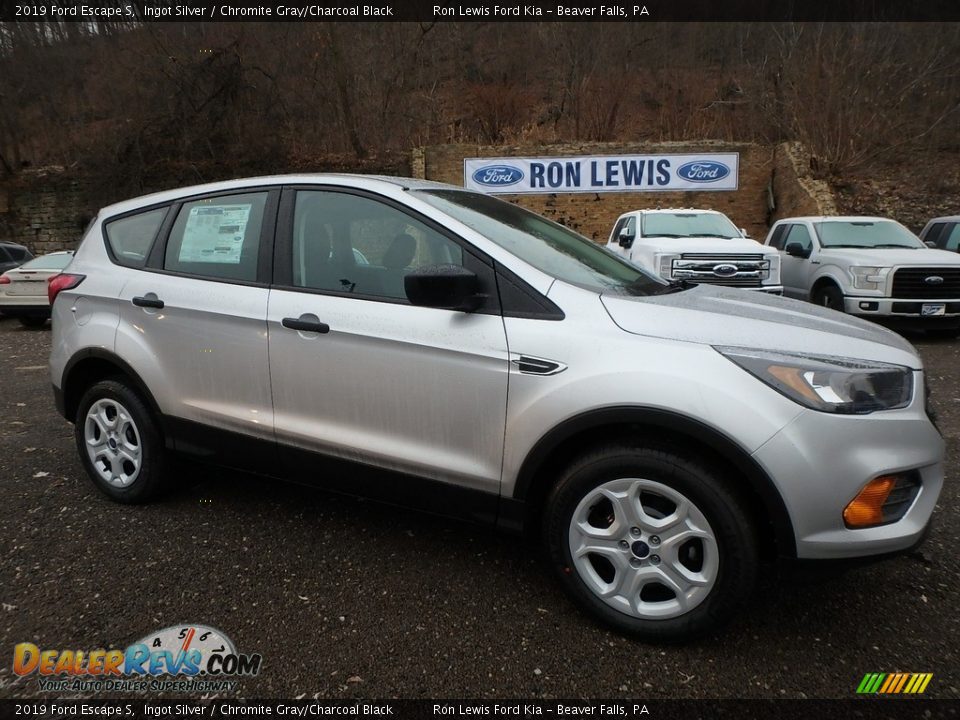 2019 Ford Escape S Ingot Silver / Chromite Gray/Charcoal Black Photo #9