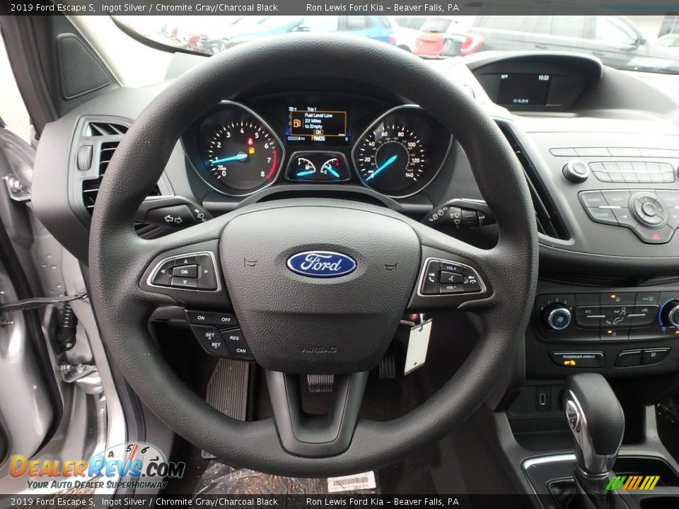 2019 Ford Escape S Ingot Silver / Chromite Gray/Charcoal Black Photo #16