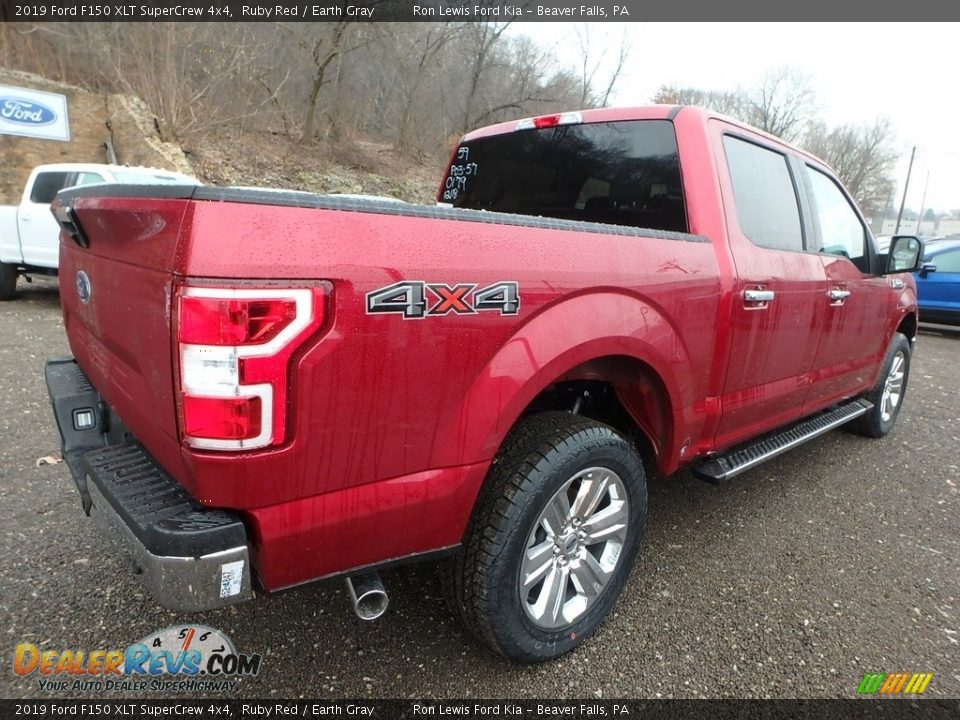 2019 Ford F150 XLT SuperCrew 4x4 Ruby Red / Earth Gray Photo #2