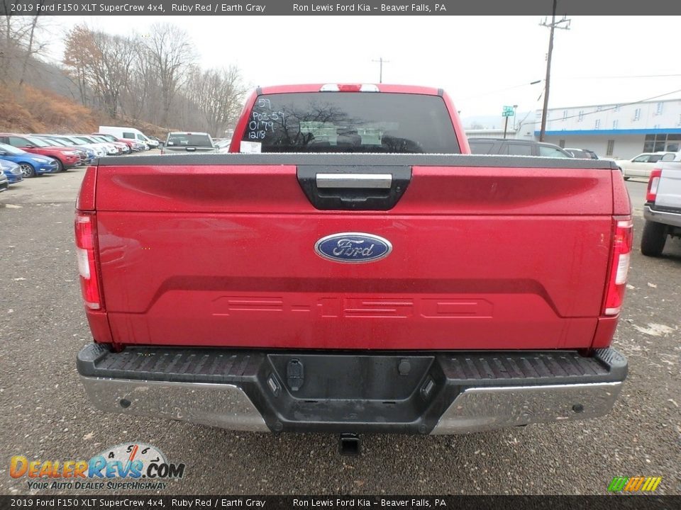 2019 Ford F150 XLT SuperCrew 4x4 Ruby Red / Earth Gray Photo #3