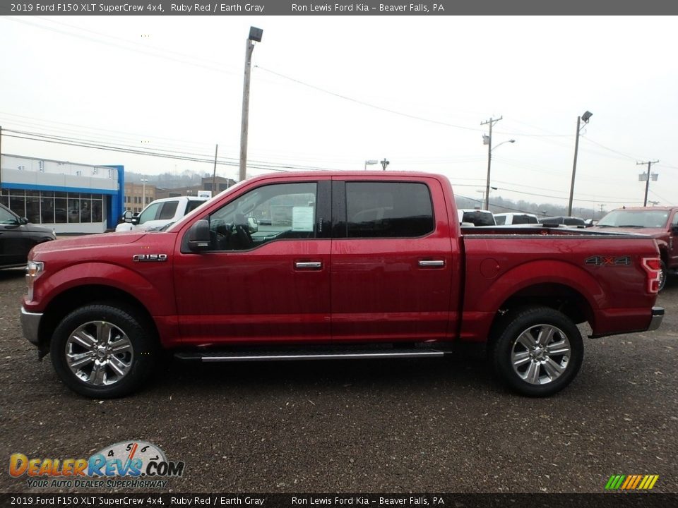 2019 Ford F150 XLT SuperCrew 4x4 Ruby Red / Earth Gray Photo #5