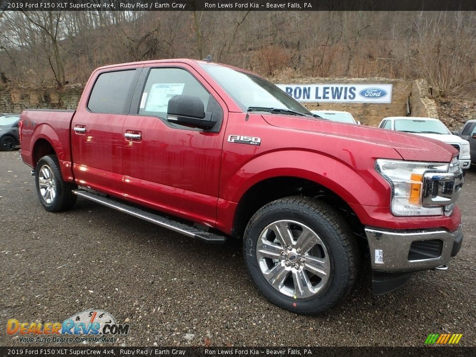 2019 Ford F150 XLT SuperCrew 4x4 Ruby Red / Earth Gray Photo #8