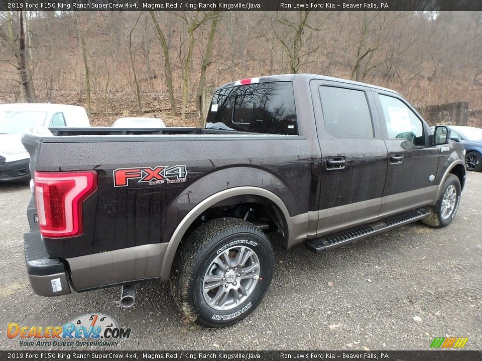 2019 Ford F150 King Ranch SuperCrew 4x4 Magma Red / King Ranch Kingsville/Java Photo #2