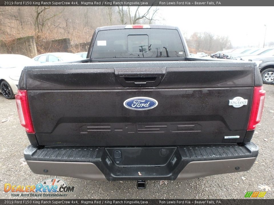 2019 Ford F150 King Ranch SuperCrew 4x4 Magma Red / King Ranch Kingsville/Java Photo #3