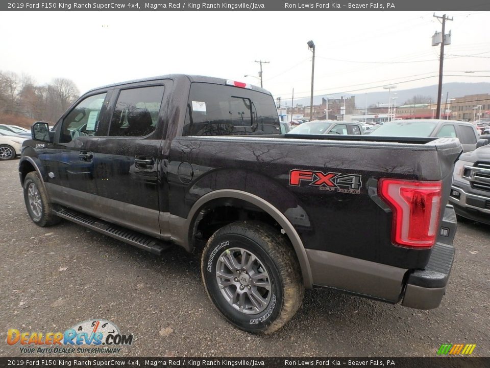 2019 Ford F150 King Ranch SuperCrew 4x4 Magma Red / King Ranch Kingsville/Java Photo #4