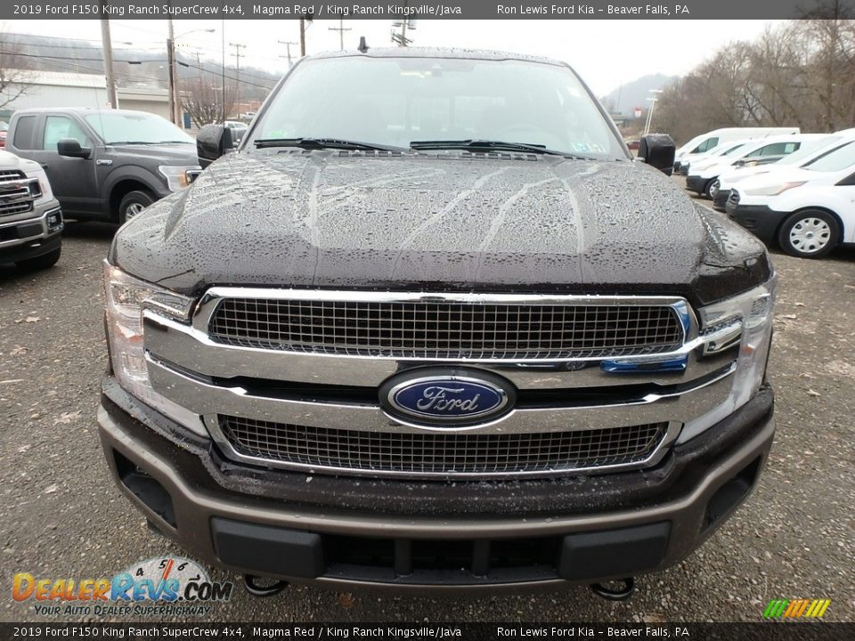 2019 Ford F150 King Ranch SuperCrew 4x4 Magma Red / King Ranch Kingsville/Java Photo #7