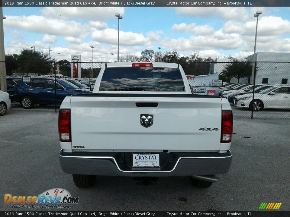 2019 Ram 1500 Classic Tradesman Quad Cab 4x4 Bright White / Black/Diesel Gray Photo #4