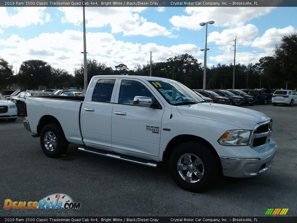 2019 Ram 1500 Classic Tradesman Quad Cab 4x4 Bright White / Black/Diesel Gray Photo #7