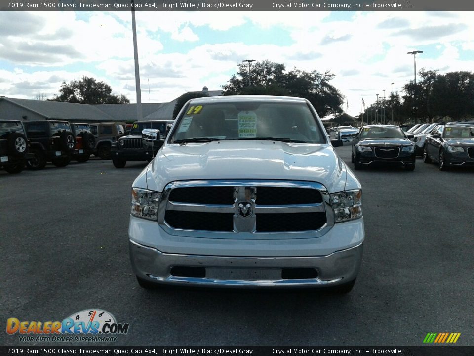 2019 Ram 1500 Classic Tradesman Quad Cab 4x4 Bright White / Black/Diesel Gray Photo #8