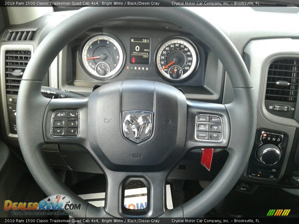 2019 Ram 1500 Classic Tradesman Quad Cab 4x4 Bright White / Black/Diesel Gray Photo #14