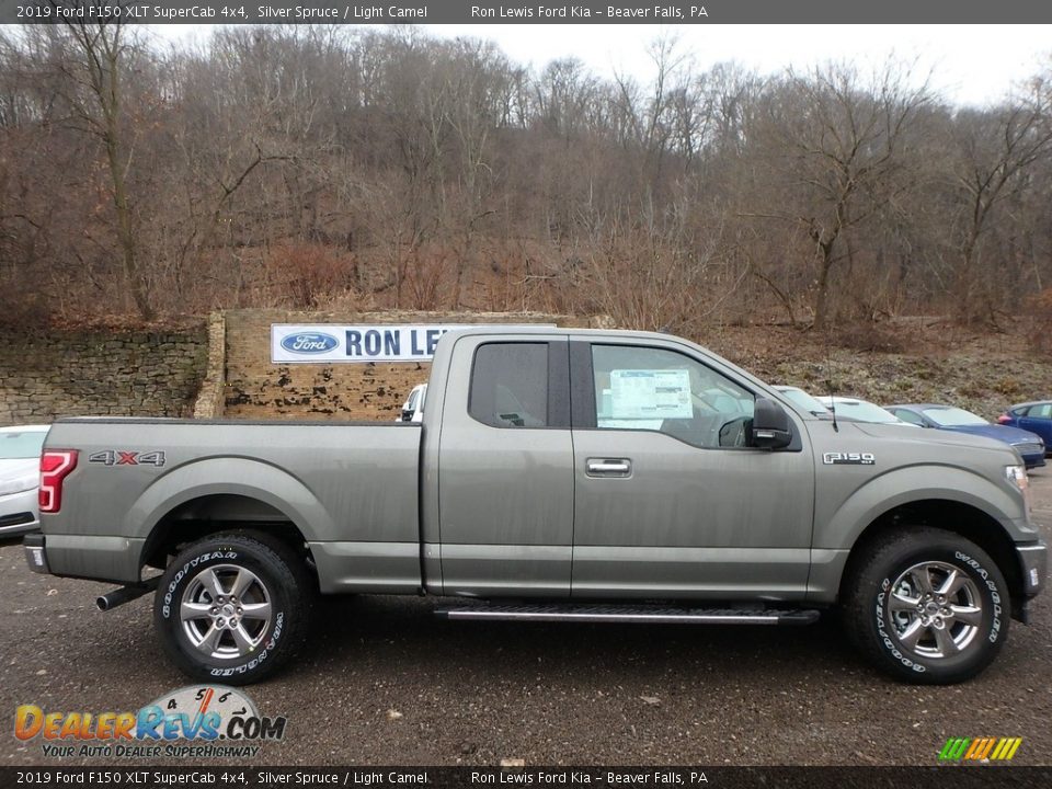 2019 Ford F150 XLT SuperCab 4x4 Silver Spruce / Light Camel Photo #1