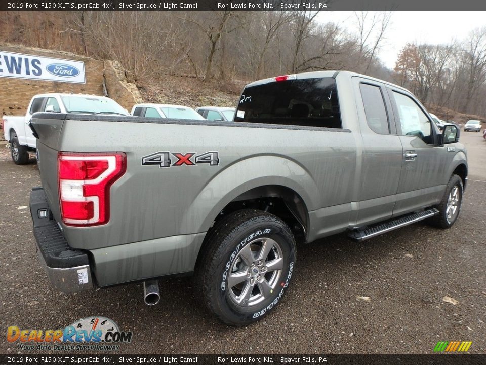 2019 Ford F150 XLT SuperCab 4x4 Silver Spruce / Light Camel Photo #2