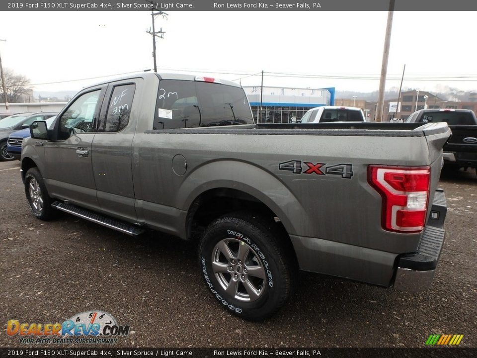 2019 Ford F150 XLT SuperCab 4x4 Silver Spruce / Light Camel Photo #4