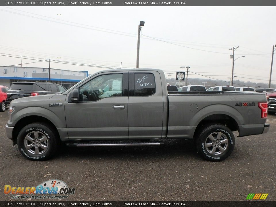 2019 Ford F150 XLT SuperCab 4x4 Silver Spruce / Light Camel Photo #5
