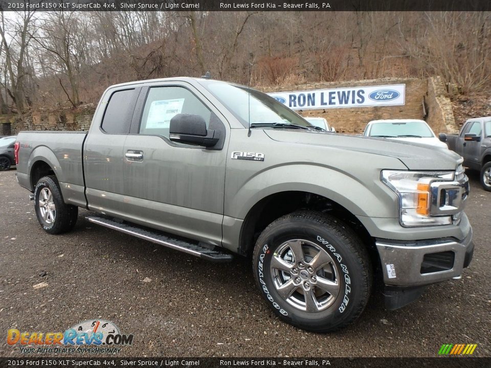 2019 Ford F150 XLT SuperCab 4x4 Silver Spruce / Light Camel Photo #8