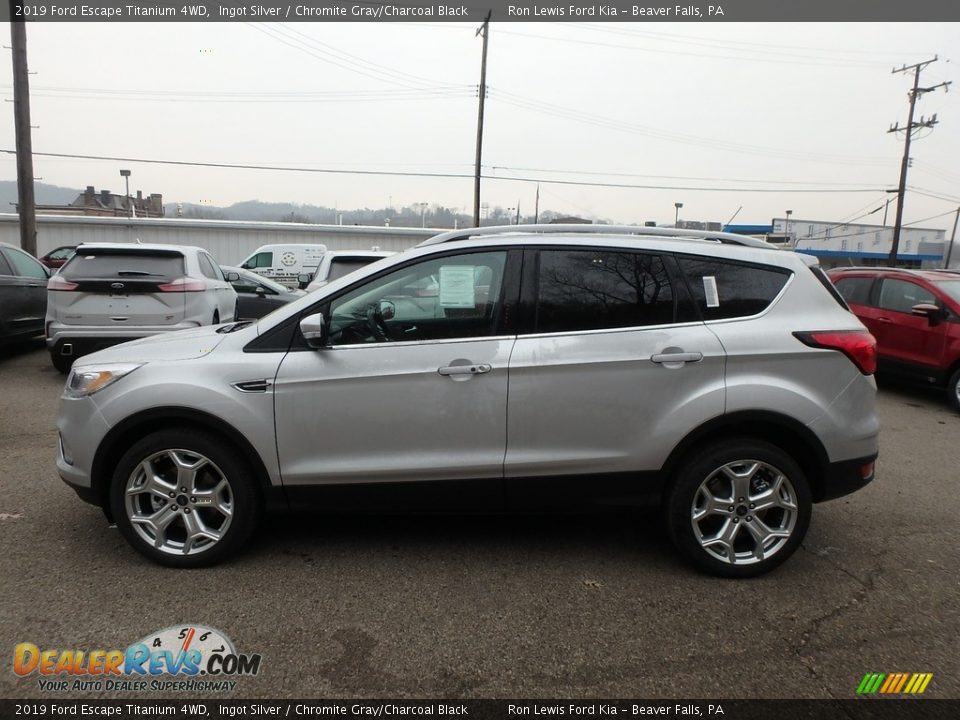 2019 Ford Escape Titanium 4WD Ingot Silver / Chromite Gray/Charcoal Black Photo #6