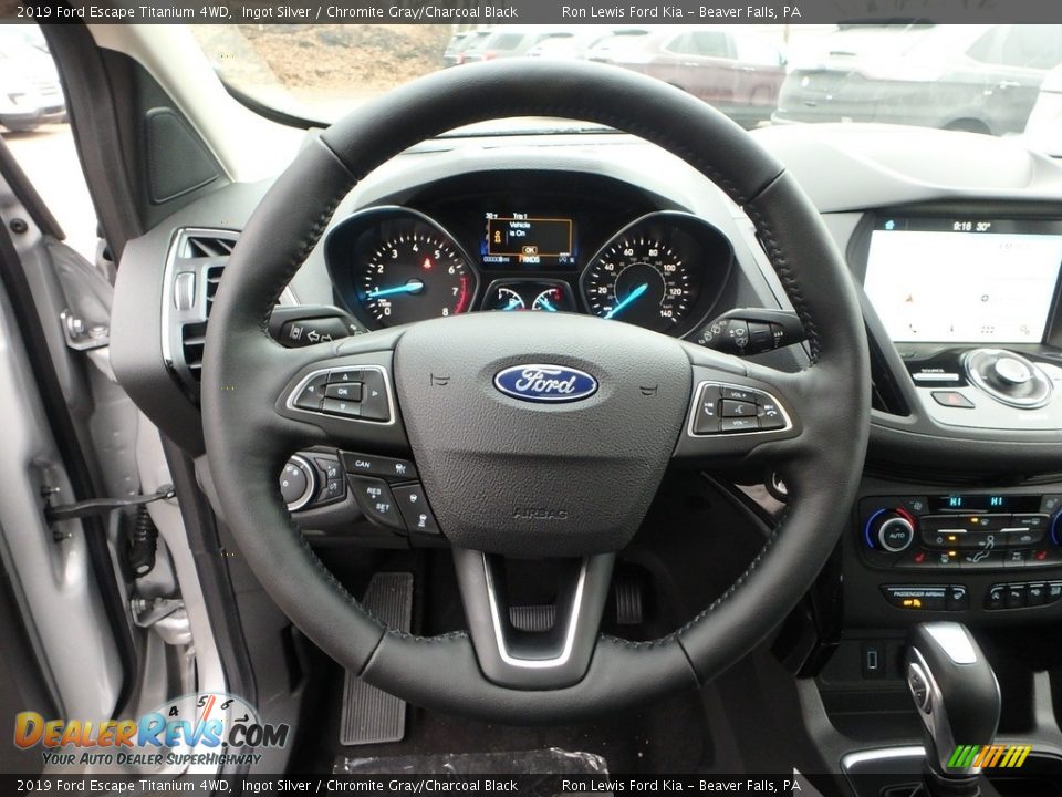 2019 Ford Escape Titanium 4WD Ingot Silver / Chromite Gray/Charcoal Black Photo #17