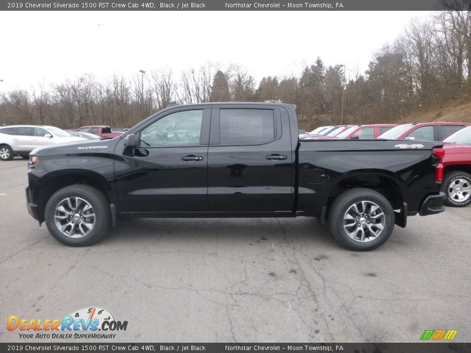 2019 Chevrolet Silverado 1500 RST Crew Cab 4WD Black / Jet Black Photo #3