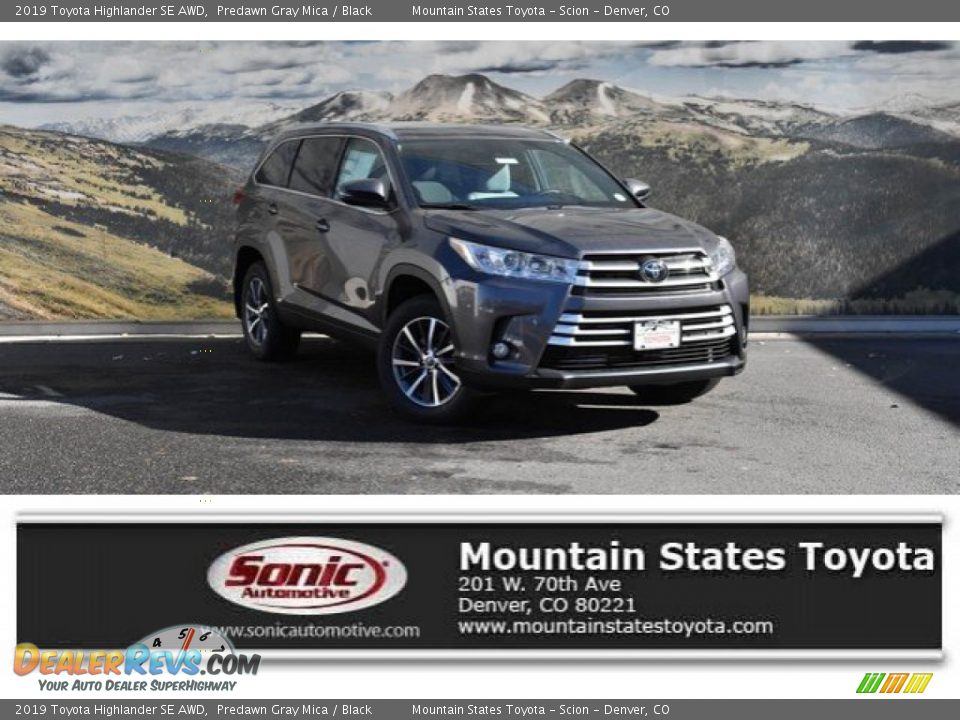 2019 Toyota Highlander SE AWD Predawn Gray Mica / Black Photo #1