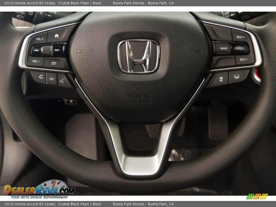 2019 Honda Accord EX Sedan Crystal Black Pearl / Black Photo #25