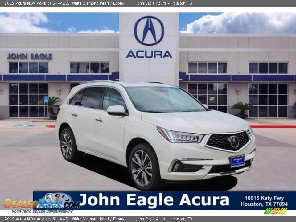 2019 Acura MDX Advance SH-AWD White Diamond Pearl / Ebony Photo #1