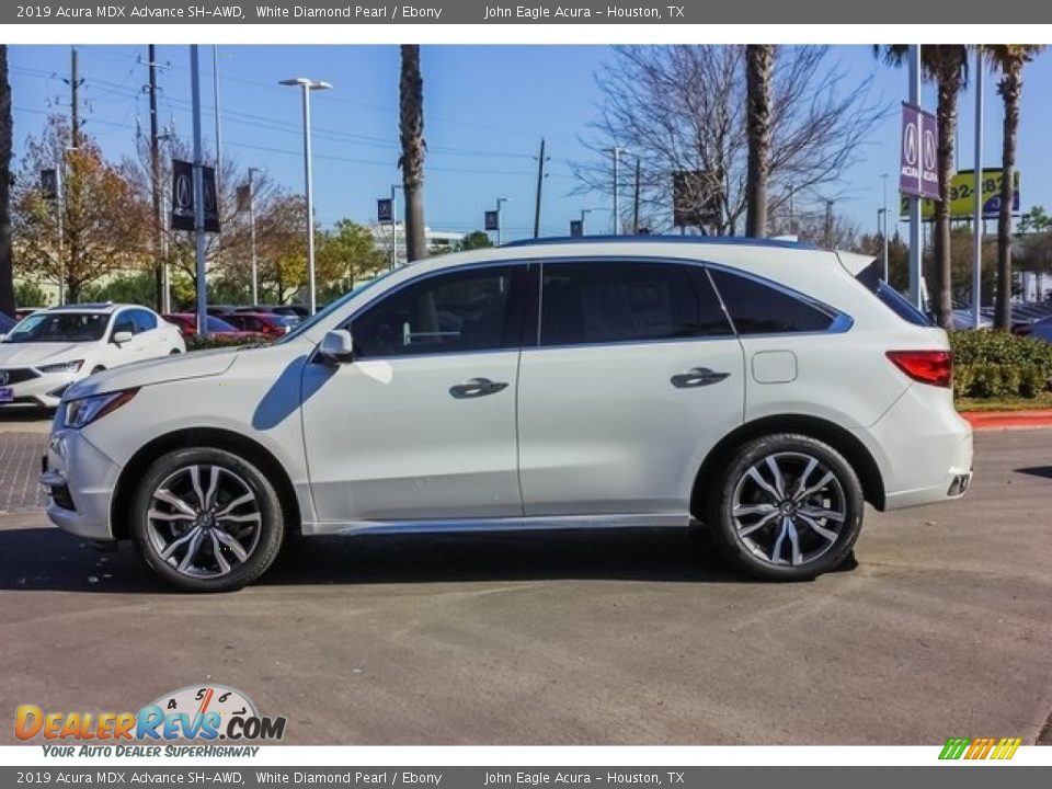 White Diamond Pearl 2019 Acura MDX Advance SH-AWD Photo #4