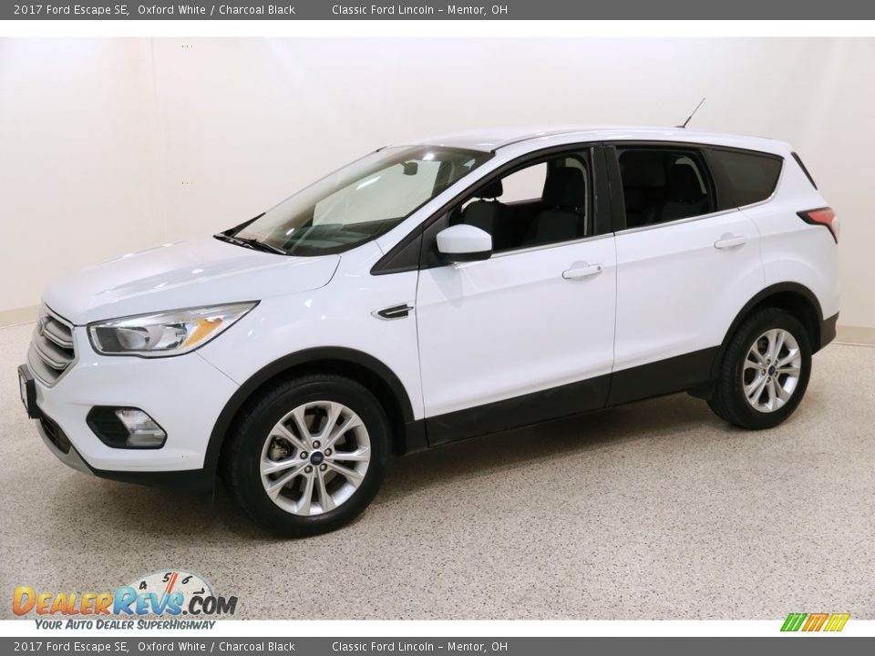 2017 Ford Escape SE Oxford White / Charcoal Black Photo #3