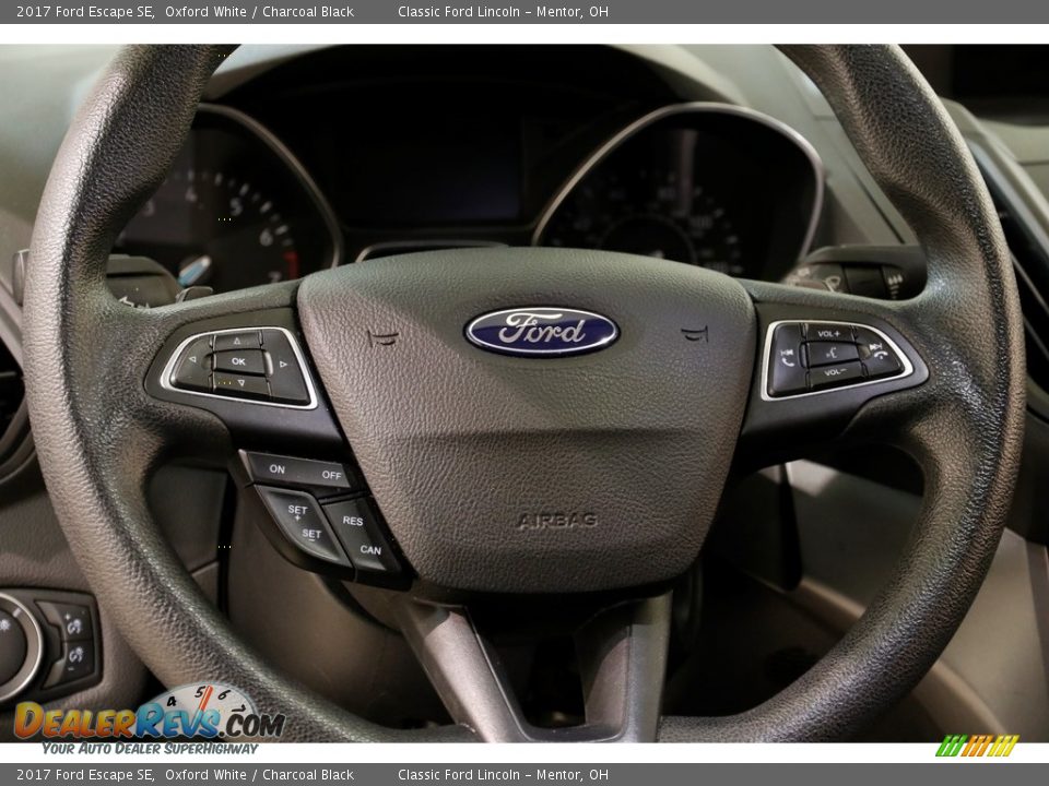 2017 Ford Escape SE Oxford White / Charcoal Black Photo #7