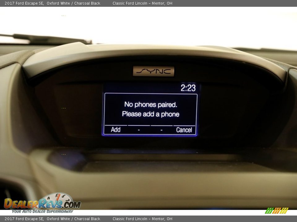 2017 Ford Escape SE Oxford White / Charcoal Black Photo #11